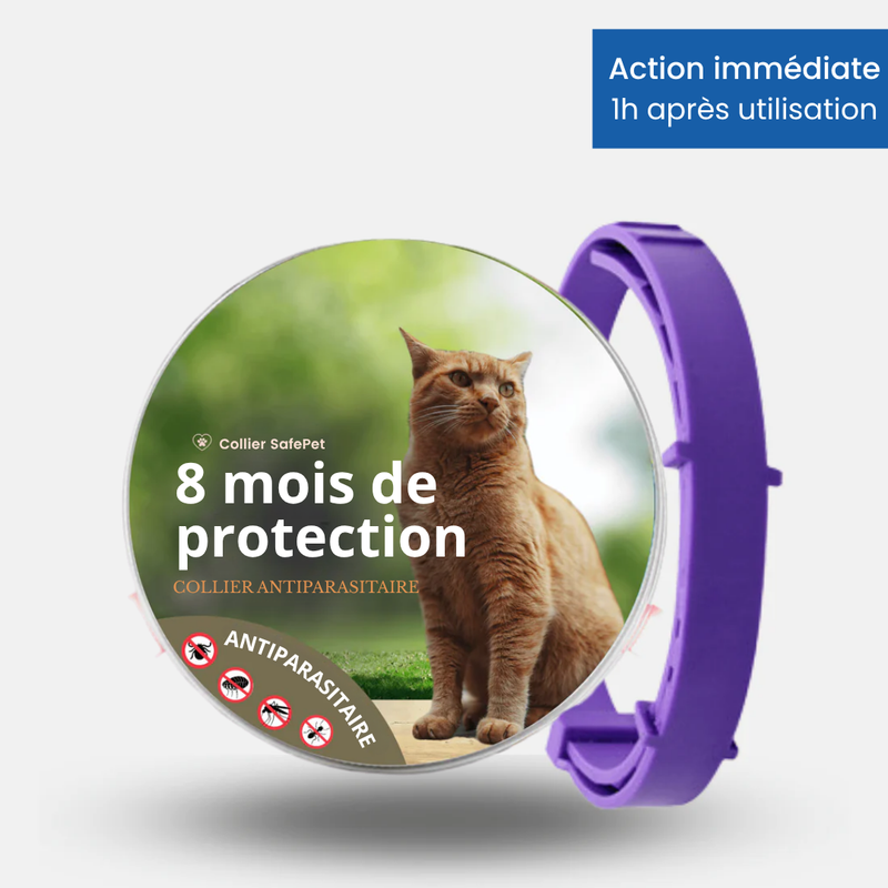 Collier SafePet – Anti-puces et tiques [8 mois de protection]