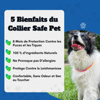 Collier SafePet – Anti-puces et tiques [8 Mois de Protection].