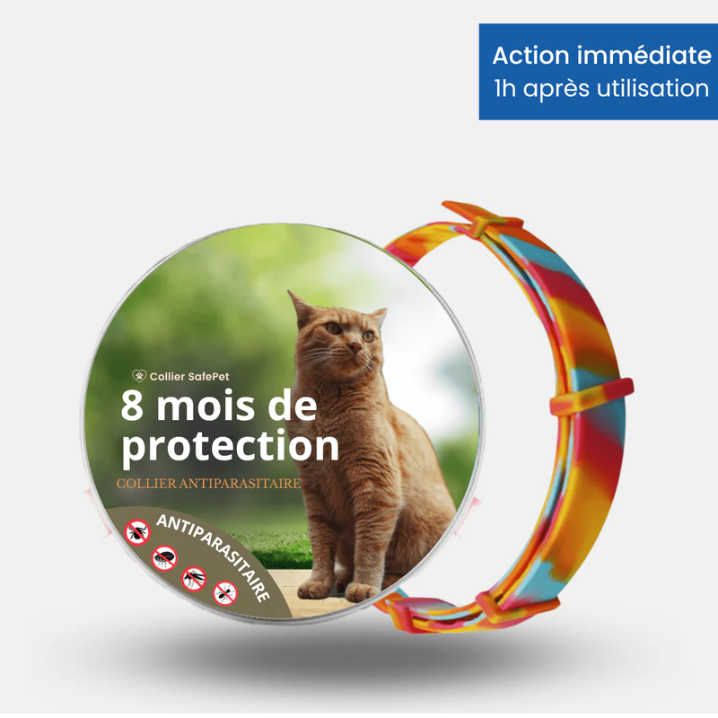 Collier SafePet – Anti-puces et tiques [8 mois de protection]