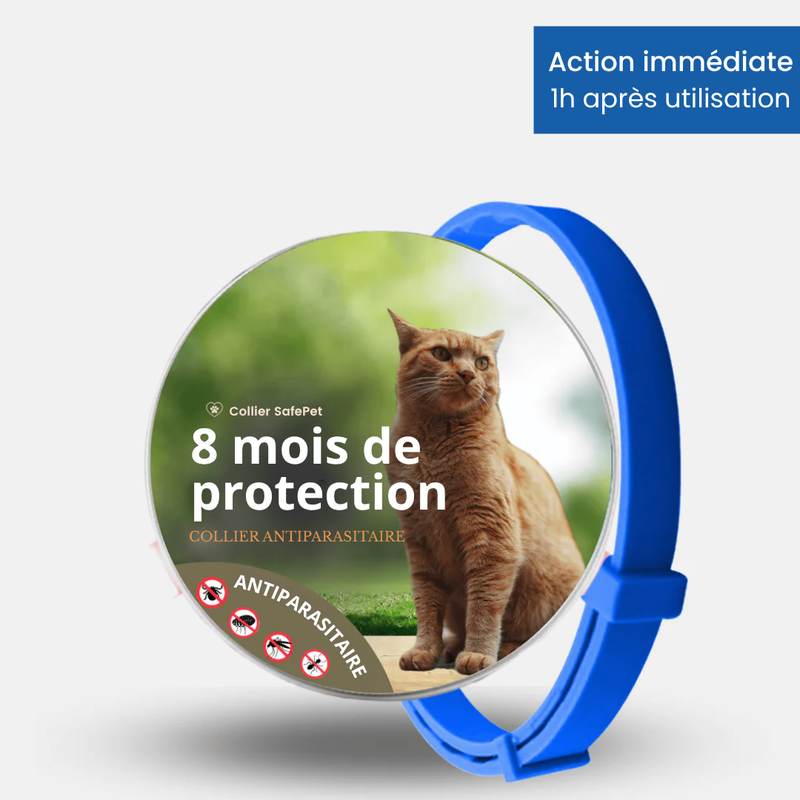 Collier SafePet – Anti-puces et tiques [8 mois de protection]