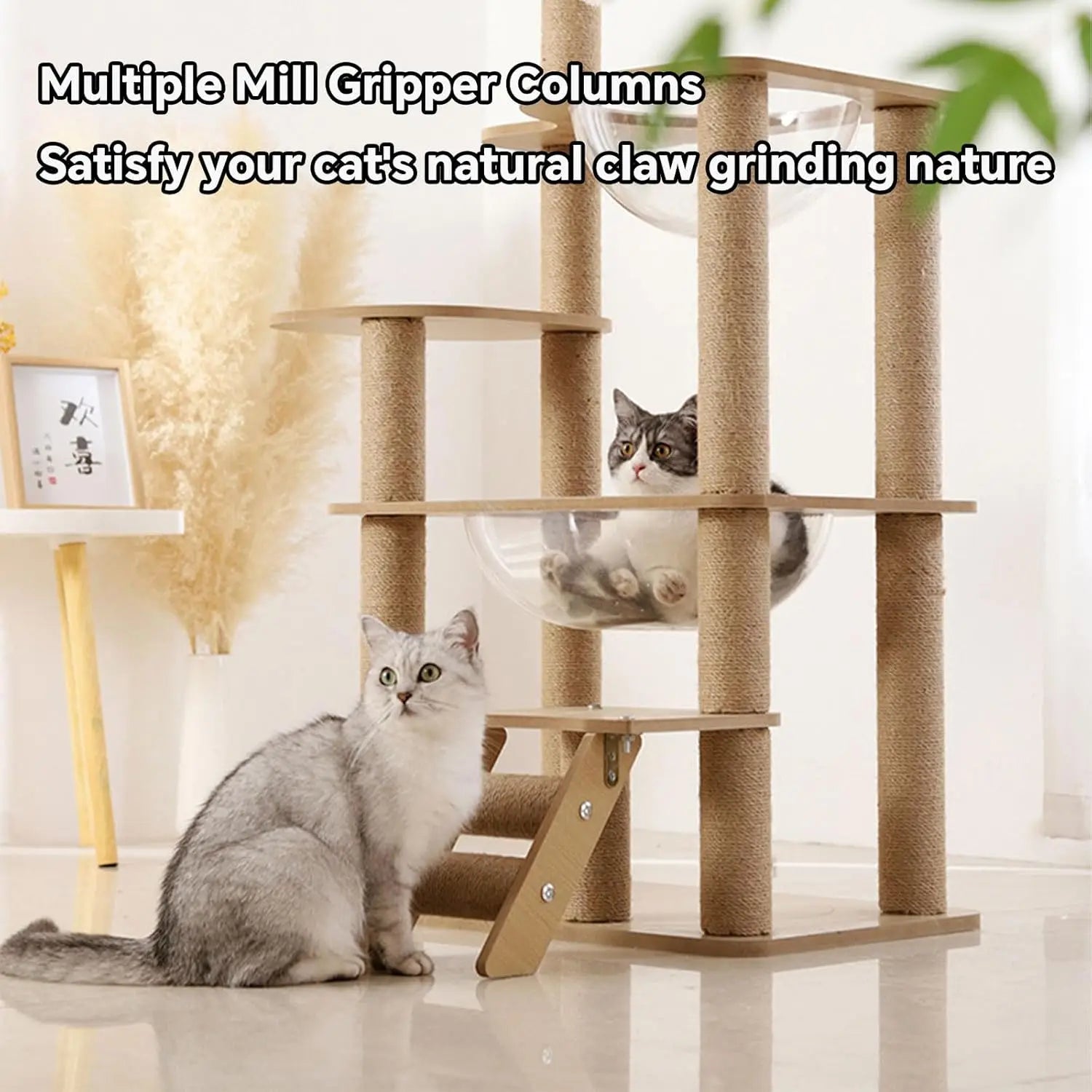 Rascador Multinivel Gris Safepet