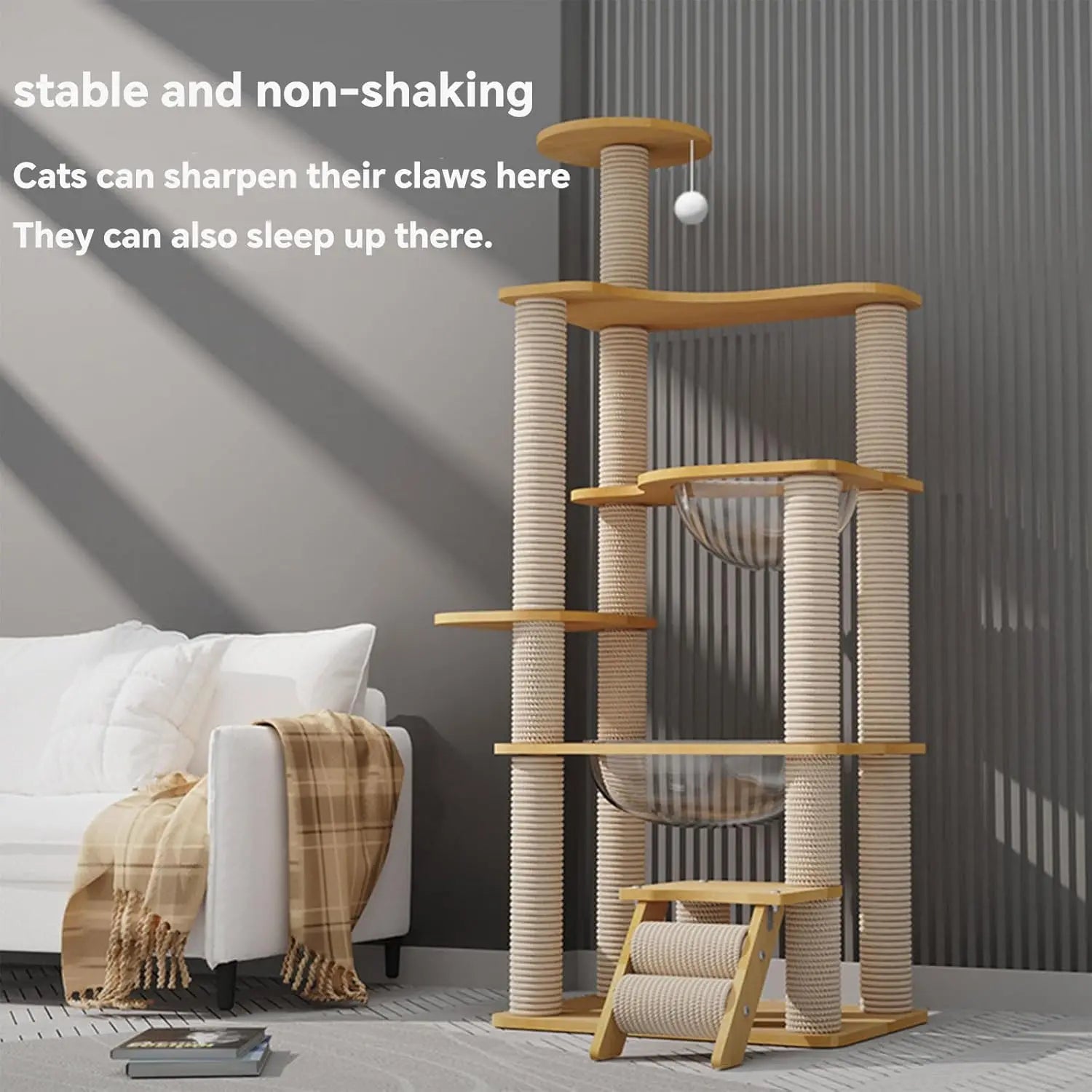 Rascador Multinivel Gris Safepet