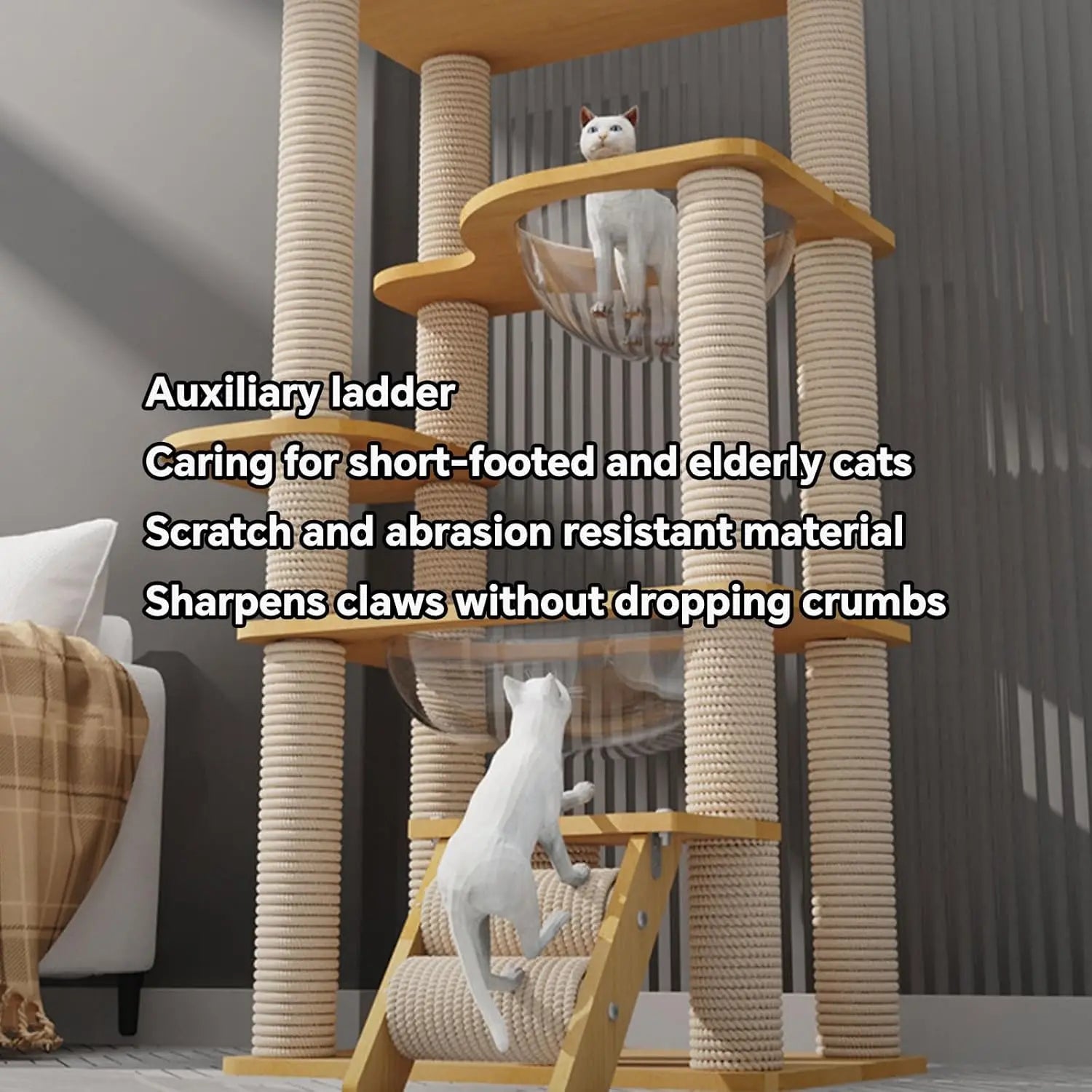 Rascador Multinivel Gris Safepet